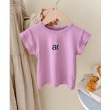 パープル | 【aimoha-KIDS-】キッズ プリントTシャツ | aimoha kids