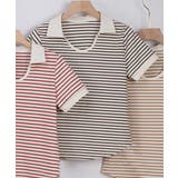 モカ | ボーダー クルーネックTシャツ | aimoha