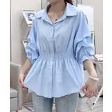ウエストゴムデザイン シャーリングシャツブラウス | aimoha | 詳細画像8
