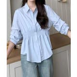 ウエストゴムデザイン シャーリングシャツブラウス | aimoha | 詳細画像6