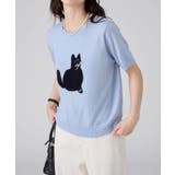 黒猫モチーフ刺繍ニットTシャツ | aimoha | 詳細画像10