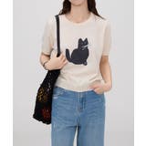 黒猫モチーフ刺繍ニットTシャツ | aimoha | 詳細画像39