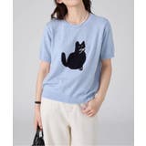 黒猫モチーフ刺繍ニットTシャツ | aimoha | 詳細画像9