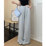 タック入りハイウエストワイドパンツ | aimoha  | 詳細画像3 