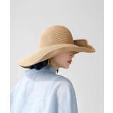 ライトベージュ | メタルボタン付きワイドブリムハット | aimoha 