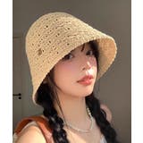 ライトベージュ | クロシェ編みハット ニット帽 | aimoha 