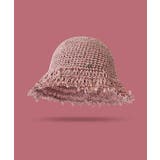 フリンジ付きクロシェ編みバケットハット | aimoha  | 詳細画像3 