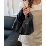 ブラック | 【B.A.G.】ギャザー風デザインハンドバッグ | aimoha 