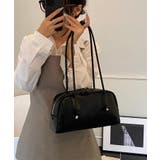 ブラック | HOOK for girls クロスジップデザイン スリムショルダーバッグ | HOOK