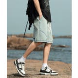 逆さデザインヴィンテージウォッシュデニムショーツ | HOOK | 詳細画像34
