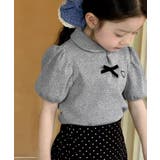 【-aimoha-KIDS-】キッズ リボン付きパフスリーブポロシャツ | aimoha kids | 詳細画像7