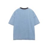 ダメージデニム風ロゴパッチTシャツ | HOOK | 詳細画像1