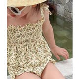 【aimoha-KIDS-】キッズ 花柄シャーリングビキニ 2点セット | aimoha kids | 詳細画像16