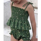 【aimoha-KIDS-】キッズ 花柄シャーリングビキニ 2点セット | aimoha kids | 詳細画像7