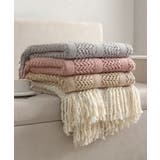 ボヘミアン風フリンジニットブランケット | aimoha  | 詳細画像3 