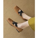 キャメル | 【SHOES 365】クロストラップパンプス | aimoha