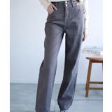 グレー | 2ボタンハイウエストストレートワイドデニムパンツ 全5色 韓国ファッション | aimoha