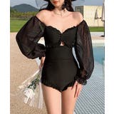 長袖ガーリースイムウェア 水着 全2色 | aimoha | 詳細画像33