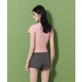 BORA AURA 2点セットシャーリング体型カバー水着タンキニ | aimoha  | 詳細画像2 