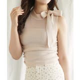 ピンク | タンクトップ レディース 「Jasmine」リボンノースリーブブラウス【SS】 | aimoha