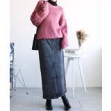 オリジナル ストレートデニムハイウエストロングスカート デニムスカート | aimoha | 詳細画像3