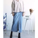 オリジナル ストレートデニムハイウエストロングスカート デニムスカート | aimoha | 詳細画像18