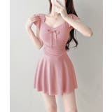 BORA AURA フロントリボンワンピース体型カバーワンピース水着 | aimoha  | 詳細画像13 