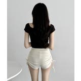 BORA AURA クロスデザインサイドシャーリング体型カバー水着タンキニ | aimoha  | 詳細画像4 