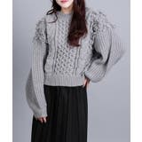 モヘアタッチループフリンジ使いニット | aimoha | 詳細画像9