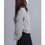 モヘアタッチループフリンジ使いニット | aimoha | 詳細画像12