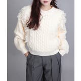 モヘアタッチループフリンジ使いニット | aimoha | 詳細画像2