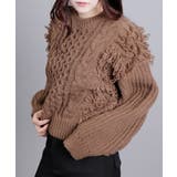 モヘアタッチループフリンジ使いニット | aimoha | 詳細画像18