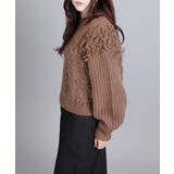 モヘアタッチループフリンジ使いニット | aimoha | 詳細画像22