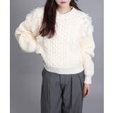 モヘアタッチループフリンジ使いニット | aimoha | 詳細画像3