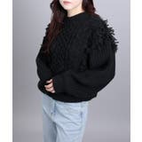 モヘアタッチループフリンジ使いニット | aimoha | 詳細画像30