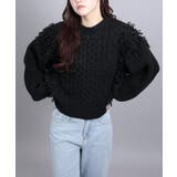 モヘアタッチループフリンジ使いニット | aimoha | 詳細画像31