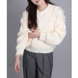 モヘアタッチループフリンジ使いニット | aimoha | 詳細画像4