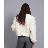 モヘアタッチループフリンジ使いニット | aimoha | 詳細画像6