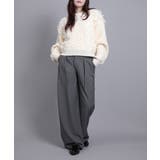 モヘアタッチループフリンジ使いニット | aimoha | 詳細画像7