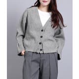 7GPBT重ねリブVネックカーディガン | aimoha | 詳細画像32