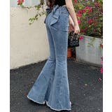 【Jasmine】バックリボンベルボトムデニムパンツ | aimoha | 詳細画像9