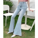 【Jasmine】バックリボンベルボトムデニムパンツ | aimoha | 詳細画像3