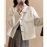 オフホワイト | クラシックショートウールジャケット コート | aimoha