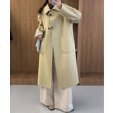 イエロー | 【BANICO】クラシックメタルバックル ウールコート | aimoha 