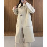 オフホワイト | 【BANICO】クラシックメタルバックル ウールコート | aimoha 