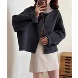 ブラック | ソフトシャギーショートウールジャケット コート | aimoha