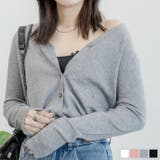 ベーシックカーディガン 長袖 ロングカーディガン 韓国ファッション | aimoha | 詳細画像1