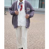 ブロックチェックハートパッチ ワッフル編みクレイジーステッチVネックカーディガン | HOOK | 詳細画像27