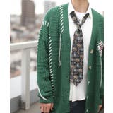 ブロックチェックハートパッチ ワッフル編みクレイジーステッチVネックカーディガン | HOOK | 詳細画像15