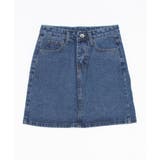 在庫限り【Jasmine】ハイウエストシンプルAラインデニムミニスカート 韓国フ… | aimoha  | 詳細画像5 